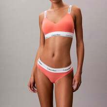 Calvin Klein Calvinklein Icon Cotton Modal Lightly Lined Bralette QF8504 - Coral Pop - 查看 2