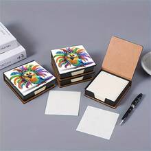 DIY 5D钻石画套装 - 便签盒 - 独特手工礼品,钻石画套装,不对称圆形,办公室和家居桌面独特手工礼品 - BQ077 - 查看 7