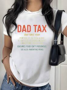 Parte de un artículo al que un papá tiene derecho cuando compra algo para sus hijos asegura que la comida no es venenosa beneficios de paternidad camiseta de mujer - Blanco - Ver 1