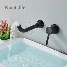 Matte Black Wall Mounted Single Handle Basin Faucet - A - View 3