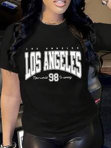 Camiseta de mujer para primavera y verano - Negro - Ver 7