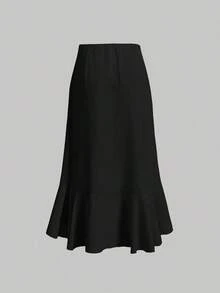 MOD Falda A-Line de unicolor para uso diario, ropa de regreso a clases, brunch, ropa escolar, atuendos de mujer para club, falda de maestra, falda para oficina - Albaricoque - Ver 6