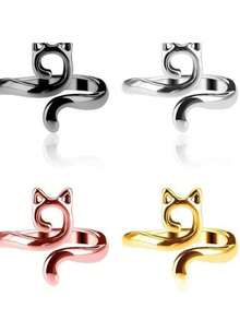 4pcs Set: Crochet Rings, Adjustable Cat-Shaped Yarn Guide, Finger Protectors, Suitable For Crocheting, Sewing, Embroidery, Hand Protection, Popular Items, High Demand, Limited Supply, Crochet Accessories, Sewing Supplies, Knitting, Crochet Tools, Women Accessories - Multicolor - View 7