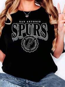 N-BA - San Antonio Spurs Marker ScR-Ipt Unisex Jersey, Made Of 220g High Density Pure Cotton, Breathable And Comfortable - 黑色 3 - 查看 6