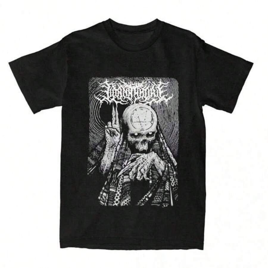 Camiseta de la banda de música Death Metal Lorna Shore, 100% algodón, para hombre y mujer, camiseta novedosa de manga corta con estampado. - Negro - Ver 1