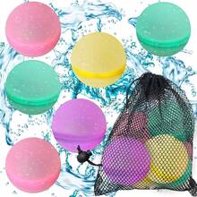 Swimming Pool Water Fight Silicone Water Balls, Water Balls, Magnetic Water Balls, Quick-Fill Magnetic Water Balls - 黃色 - 查看 1