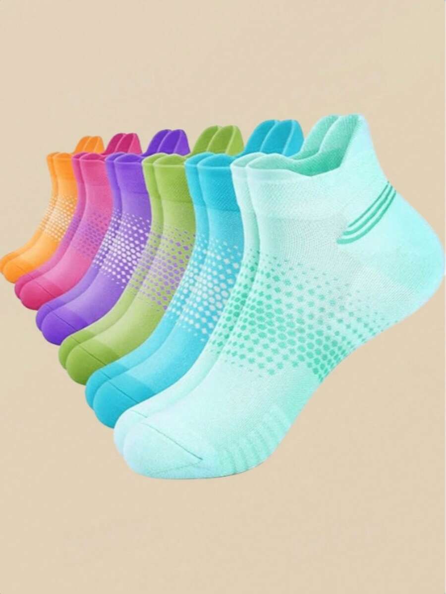 3/5/6/10 Pairs Casual Sports Socks, Comfortable & Soft, Spring/Summer - Multicolor - View 1