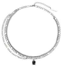 Black Multi-Layer Necklace Men And Women,  And High-End Design, Niche Steel-Hop Collarbone Chain Necklace, Non-Fading Women - 45+5CM Necklace - View 5