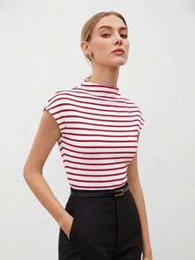 Camiseta de manga corta plisada de unicolor elegante para mujer, estilo urbano moderno y chic para uso diario, romántico retro de los 90, adecuado para Navidad, Año Nuevo, San Valentín, fiestas, playa, graduación, moda, festivales, vacaciones, inv - Rojo - Ver 3