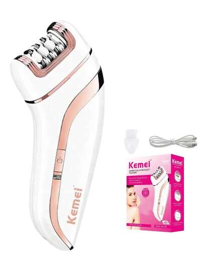 Kemei 女士电动脱毛器 - 多功能脱毛器，USB充电，适用于面部/腿部/比基尼区域，便携旅行必备礼品，适合女性/女孩，夏季旅行