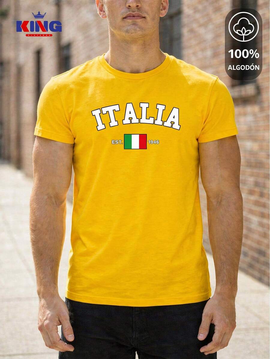 King T-shirt Men T-Shirts - Yellow-east-white - View 1