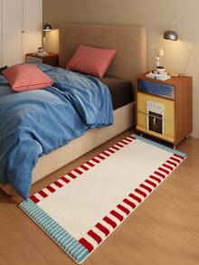 Karpet Wol Imitasi Motif Papan Catur, Pola Papan Catur Prancis Hitam Putih, Alas Samping Tempat Tidur Kamar Tidur, Alas Meja Kopi Sofa Ruang Tamu, Alas Ambang Jendela - Anti Selip, Dapat Dicuci dengan Mesin, Alas Poliester untuk Dekorasi Ruang Tamu, Kamar Tidur, Teras dan Taman, Penggunaan Dalam/Luar Ruangan, Persegi Panjang, Karpet Ruang Tamu - Warna-warni 7 - View 24