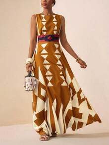 Women Midi Dresses - Yellow Mustard - View 1