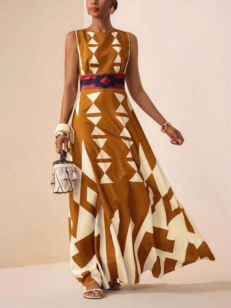 Women Midi Dresses - Yellow Mustard - View 1