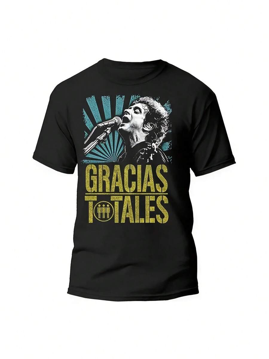 Unisex T-shirt i ren bomull, Soda Stereo GRACIAS TOTALES Unisex T-shirt för män och kvinnor, Mjuk, Vardagskläder för alla årstider, Allsidig stil för alla årstider, Prisvärd vardagsklädsel & Perfekt present till fans och vänner - sommar-t-shirt, sommaroutfit dam, sommaroutfit herr, t-shirt dam, Kreativ design, Utomhuslek, Cool stil, Rolig design, Söt stil, Sommaroutfit, Kreativ design, Utomhuslek, Cool stil, Rolig design, Söt stil, Sommaroutfit - Svart - Visa 1