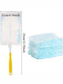 50pcs Electrostatic Dust Brush Head Refills, Household Dust Removal Brush Heads Replacement,Microfiber Duster Disposable Alternative, Duster Heads Refills For Laundry, Furniture, Car, Keyboard, (Handle Not Included)- Cleaning Supplies, - Multicolor - View 5