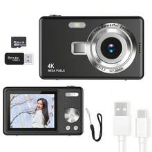 50MP Auto Focus 4K Face Detection 2.4" 16X Zoom Rechargeable Pocket Cinema Digital Video Camera - View 20