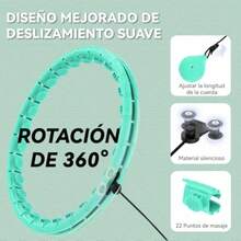 MXKJ-  con Peso para Pérdida De Peso En Adultos, Aro de Fitness Infinito, 26 Eslabones 56 Pulgadas , Adecuado para Mujeres Adultas - Cian - Ver 4