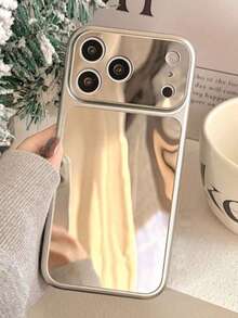 奢華電鍍鏡面相機保護手機殼，適用於 iPhone 17 Pro Max 17Pro 17 16 15 14 13 Pro Max 17Air 時尚保護後蓋 - 銀色 - 查看 3