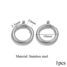 1pcsstainless Steel 18K Gold-Plated Charms-Fashionable Heart-Shaped, Oval, And Rectangular Jump Rings With Spring Clasps-DIY Jewelry-Making Supplies - Spring Buckle - View 27