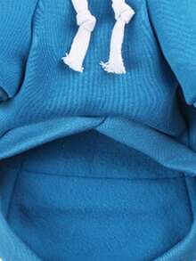 Blue Pet Pattern Zipper Pocket Hoodie Suitable For Daily Wear, Unisex - Blue - View 11