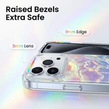 Nuevo estuche de teléfono transparente con baño de color degradado, compatible con iPhone 17e/17/17 Pro/17 Air/17 Pro Max, diseño magnético, adecuado para 16 Pro Max/15/14 Pro Max Plus, a prueba de golpes, anti-caída, anti-arañazos, adecuado para viajes, cubierta decorativa para vacaciones - Multicolor - Ver 8