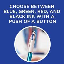 BIC 4-Color Retractable Ballpoint Pen With 1.0 Mm Medium Point, 1-Count In Assorted Ink Colors - Green - View 6