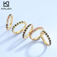 Men Ring Sets - Gold Black KR104544-k - View 2