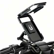 Waterproof Motorcycle Phone Holder, Supports Landscape & Portrait Orientation, Outdoor Riding Splash-Proof, Shockproof Case Fits Phones Up To 6.7 Inches - Multicolor - View 1