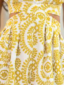 Mono bohemio con estampado retro, sin espalda y con diseño hueco - Multicolor 4 - Ver 11