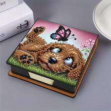 DIY 5D钻石画套装 - 便签盒 - 独特手工礼品,钻石画套装,不对称圆形,办公室和家居桌面独特手工礼品 - BQ074 - 查看 9