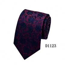 1pc Geometric Floral Print Paisley Striped Purple Casual Necktie, Polyester, Suitable For Work, Street, All Seasons, Hot Selling Promotion - Multicolor - View 21
