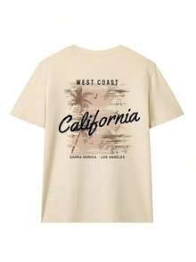 Esta nueva camiseta de manga corta para mujer, de color sólido y cuello redondo, tiene un estilo playero.Versátil y a la moda, adecuado para uso diario, vacaciones, ocio y salidas de primavera.Verano Casual - Albaricoque - Ver 2