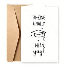 1pc Inspirational Graduation Greeting Card, Suitable For Men And Women, Graduation Gift Of Encouragement From Mom, Dad, Friends, Fun Graduation Day Present - Multiple 3 - View 2