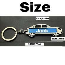 1 pieza Llavero de acero inoxidable personalizado anti-pérdida, llavero con grabado láser personalizado, diseño de doble cara, texto personalizable - Multicolor - Ver 2