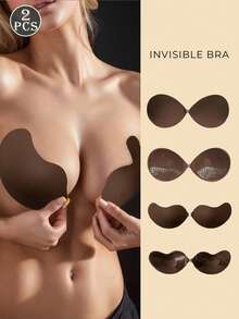 2 Pieces Invisible Mango Style Breast Patches, Breathable, Push-Up, Strapless Bra, Suitable For Wedding Dresses And Spaghetti Straps. Invisible Silicone Mango Style Breast Patches, Spaghetti Strap, Wire-Free, Strapless Bra, Anti-Sagging - Multicolor - View 15