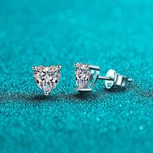 Women Stud Earrings - Heart-shaped 5mm - View 2