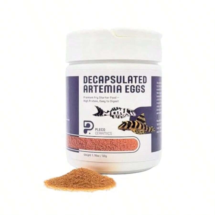 Decapsulated Artemia Eggs Fry Fish Food For Aquarium Fish Protein-Rich First Feed For Fry Breeding, Easy To Digest Brine Shrimp Eggs 1.76 Oz/ 50 G - 如圖 - 查看 1