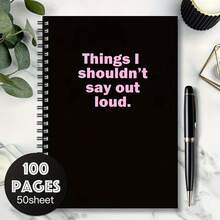 1pc Interesting Spiral Notebook/Journal, Sarcastic Friend Gift, Work Notebook, Sarcastic Notebook, Black Humor Notebook, Funny Scrapbook Craft Supplies - D - View 3