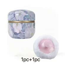 1 Set 80g Powder Compact With Puff (Powder Compact Sold Separately). Ideal For Bathing Or Travel. Suitable As Gift For Christmas, Holidays, Halloween, Valentine's Day, Eid, And Mother's Day - Multicolor - View 11