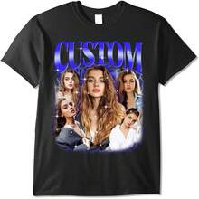Your T-Shirt With Personalized Text, Custom Your Own Bootleg Shirts, Custom Bootleg Rap Tee, Birthday Gift - 軍綠色 - 查看 4