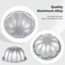 Aluminum Non-Stick Pumpkin Shaped Pudding/Jelly Cake Mold, Suitable For Cake Cups, Perfect For Making Pudding, Jelly, Pancakes And Cakes. Ideal For Halloween, Parties And Various Occasions. - Multicolor - View 9