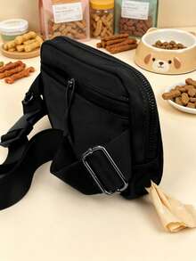 Pet Crossbody Waist Bag, Polyester Material, Adjustable Waist Strap, With Dog Poop Bag Dispenser, Water Bottle Holder, Treat Pouch, Suitable For Small Medium Large Dogs, Outdoor Walking Training, Dog Trainer Essential, Lightweight Durable Pet Waist Bag, Suitable For Daily Use - Multicolor - View 8