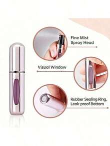 1Pcs,5ml Perfume Bottle With Bottom Filling, Perfume Bottle Self-Pump Type, , Refillable Spray Bottle, Portable Cosmetic Bottle Perfume Bottle - 黑色 - 查看 5
