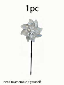 2pcs Reflective Bird Repellent Windmill, Holographic Shiny Windmill Suitable For Garden, Yard, Bird Deterrent, Outdoor Decor, Pest Control - A - View 8