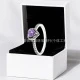 Single Ring - Silver Purple 10