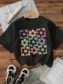 Camiseta de mujer para primavera y verano - Negro - Ver 7