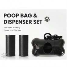 2 Rolls Of 30 Pet Poop Bags Solid Color Printed Pet Trash Bags Clean Poop Bags, Portable Dog Poop Bags And 1 Dog Poop Scooper - View 1