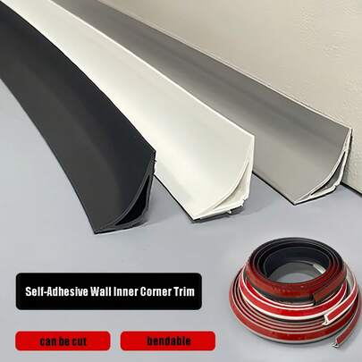 1 cái nẹp góc tường tự dính dài 1m/39.37in, nẹp góc nội thất, phụ kiện trang trí nhà cửa