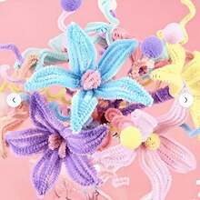 100pcs Pipe Cleaner Craft Kit, Includes 100pcs Pipe Cleaners, 160pcs Floral Stamens, Suitable For DIY Art Crafts, Party Decorations, Art Projects, Decorative Stems, DIY Accessories, Great Handmade Gift For Valentine's Day And Mother's Day - 100 Pieces Of Mixed Macarons - View 8